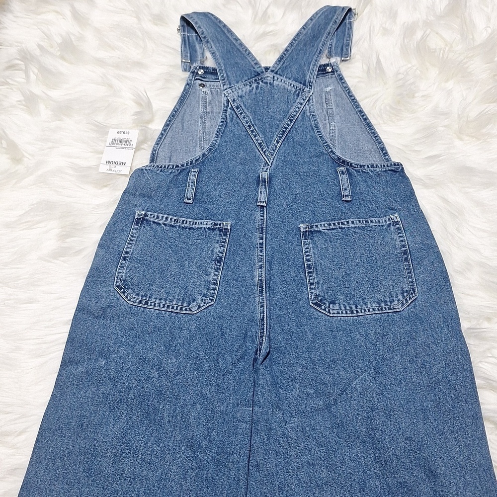 NWT Arizona Jean Co, Med Blue Jeans Overalls ( JUNIOR) - Picture 7 of 10